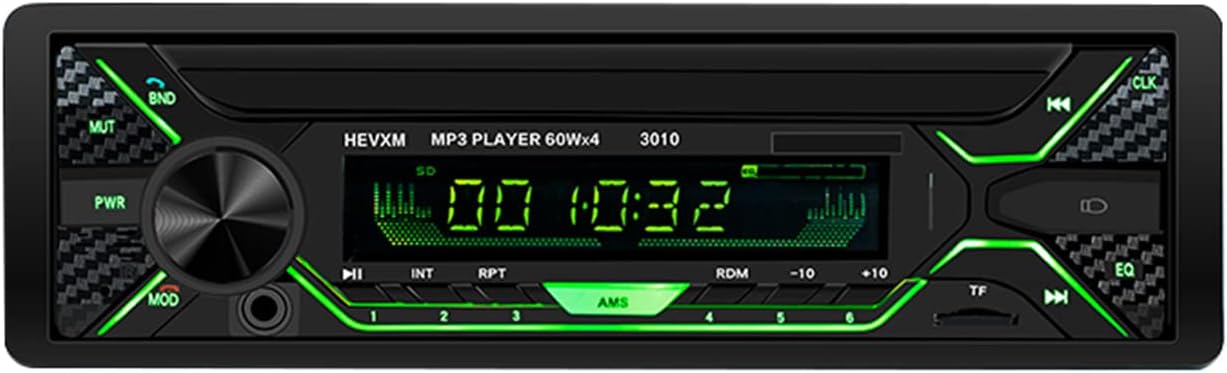 Amazon Aumotop カーラジオオーディオ 7色 デジタル Lcdディスプレイ カーbtステレオ Mp3プレーヤー Usb Wma Wav Fmラジオ受信機 Aux Usb Tfカード適合 ダッシュキット付き カーオーディオ 車 バイク