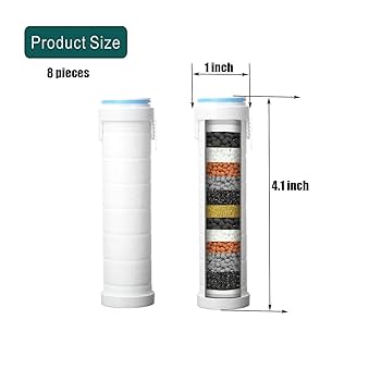 MakeFit Shower Head Filter For Handheld Shower Head, 2 Pack Replacement Water Softener Filters For Hard