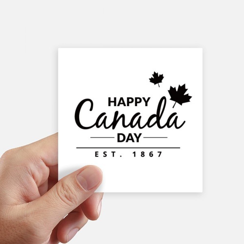 Autocollant carré 10cm déco mur et ordinateur portable motif Canada 8Pcs