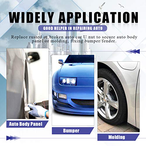 225Pcs Wide Range Black Auto Car U-Clip U Nut Assortment Kit For Dash Door Panel Interior Sae #TOP6