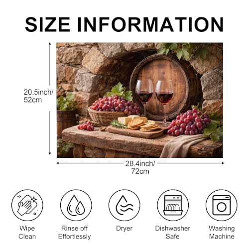 Image of Wine Barrel Stove Top Cover for Electric Stove, 28.4 x 20.5 in