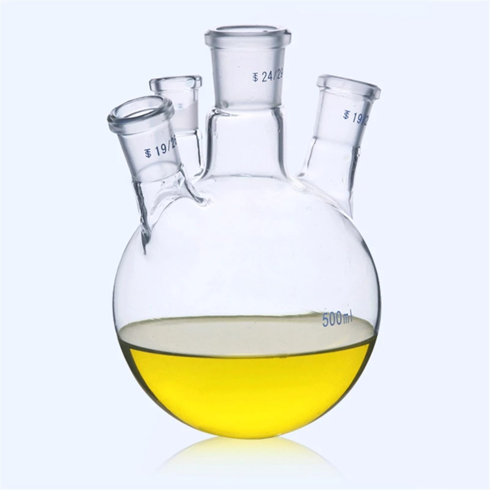 19/26 24/29 29/32 Estándar 100/250/500/1000/2000 ml Frasco de reacción de vidrio de 4 cuellos Laboratorio Laboratorio Experimento químico(100ml 24-24-24-24)
