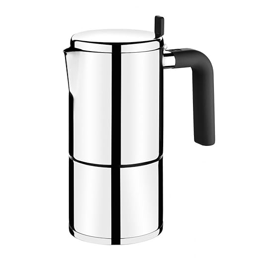 Cafetera 10 Tazas Bali En Oferta Bra Bali | Cafetera Italiana, Acero Inoxidable 18/10, Full Induction, Apto Para Todo Tipo De Cocinas Incluida Inducción, 10 Tazas, 11 Cm