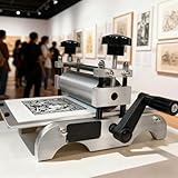 QianCruxtacy Manuelle Druckpresse mit Einstellbarer Walzenhöhe für perfekten Druck, 31 * 17 cm Flachdruckmaschine für dekorative Displays & Buchplatten, Garantiert klare, gleichmäßige Druckergebnisse