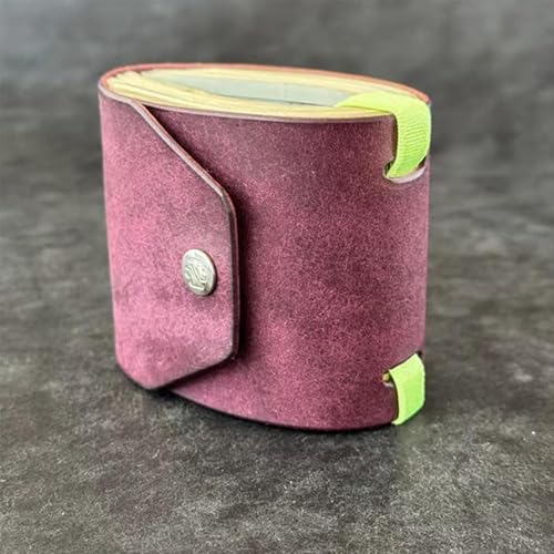 The Cash Wrap Wallet, Cash Wallets for Women, Leather Money Wallet Organizer, Handy Purse Bands with Magnetic Clasp (Green)4