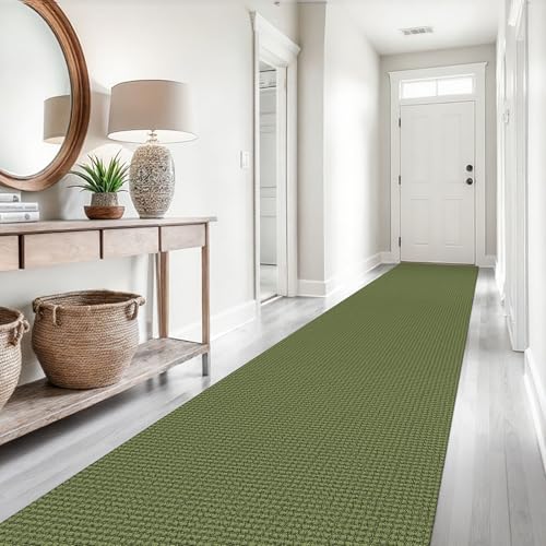 EARTHALL Runner Rug 3x14 Ft Washable Runners for Hallways Extra Long Woven Non Slip Entryway Runner Braided Kitchen Runner Indoor Outdoor Carpet Runners for Stair, Hall, Foyers, Green by EARTHALL - Image 6