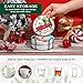Suttmin 6 Pcs Christmas Coasters with Holder Ceramic Absorbent Holiday Coaster for Housewarming Home Decoration Coffee Table Protection(Santa)