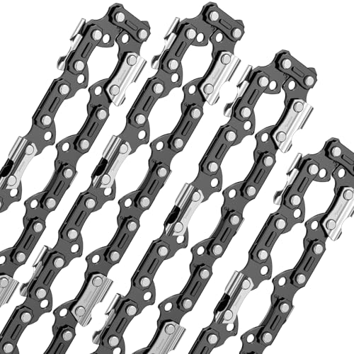 Aicoya Pack de 4 Cadenas de Motosierra 0.325' para Espadas de 45 cm 72 Eslabones, 1.5mm Cadena de bajo retroceso 058
