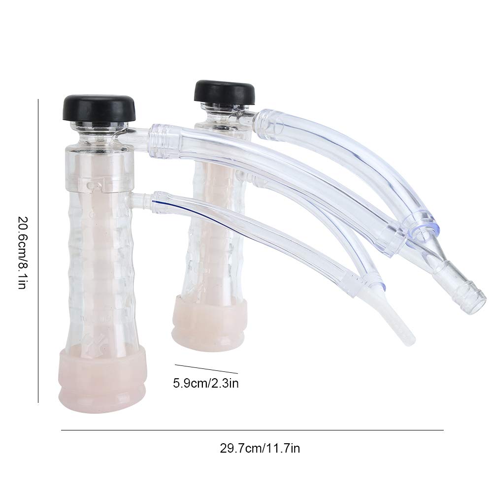 Cazas de tetino de ordeño de ordeño de cabra, dispositivo de ordeño de cabra, kits de accesorios de leche, con revestimientos de orillas dobles tetas, portátil