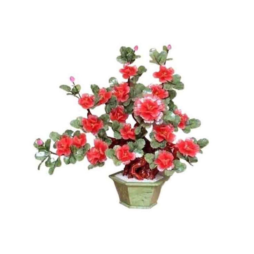 CHENGAIJIAN Artificial Bonsai Tree, Artificial Bonsai Tree - Peony Flower Jade Indoor Plant Decoration