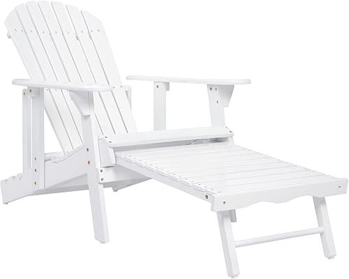 Miniatura 6 de Geelife Acacia Wood Folding Adirondack Chair