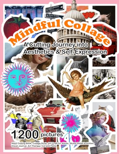 Livre de collage créatif Mindful Collage pour l'expression de soi et l'esthétique