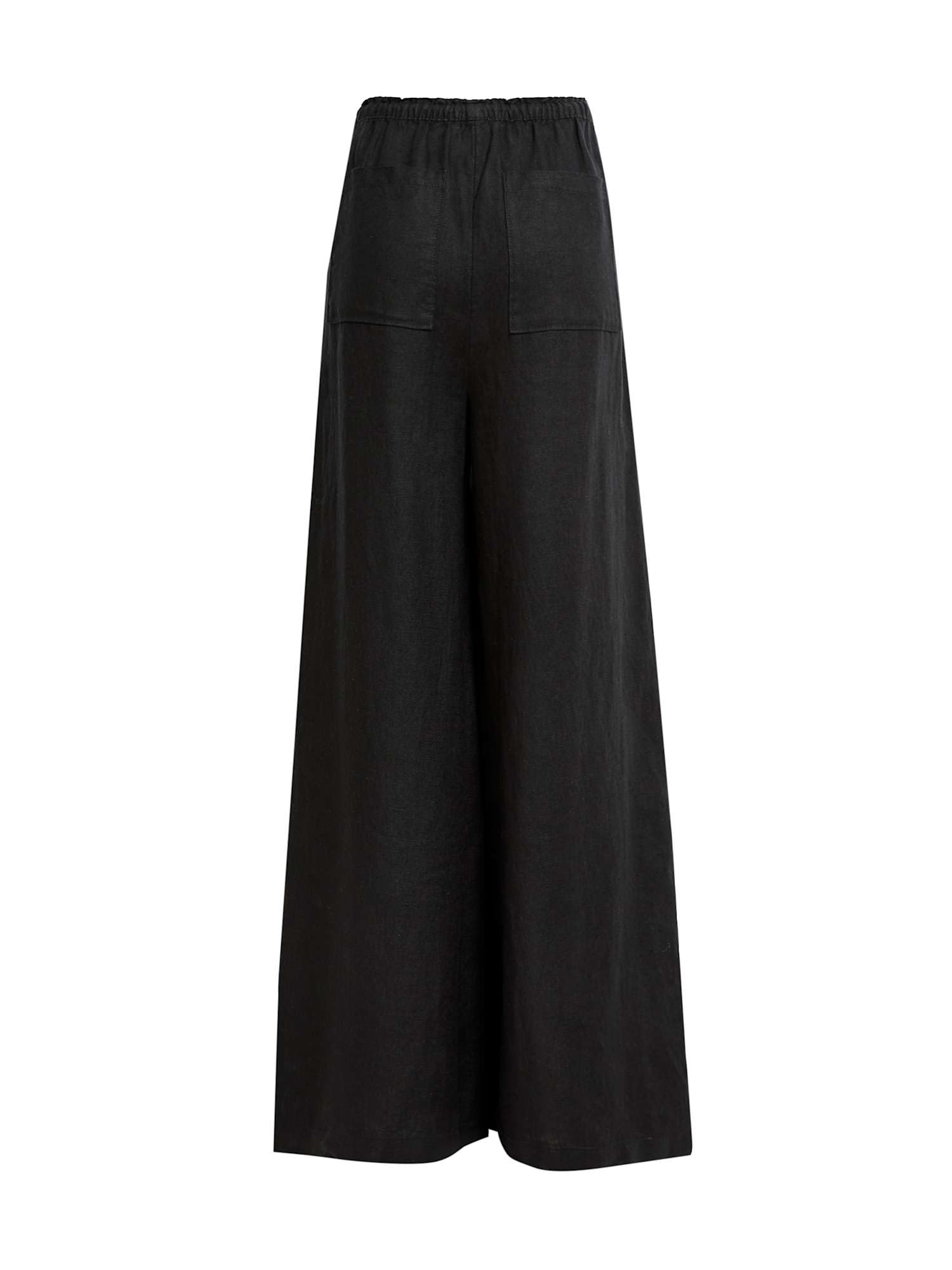 Marks & Spencer Donna Puro Lino a Gamba Larga Palazzo Pantaloni – Vita con Coulisse – con Tasche