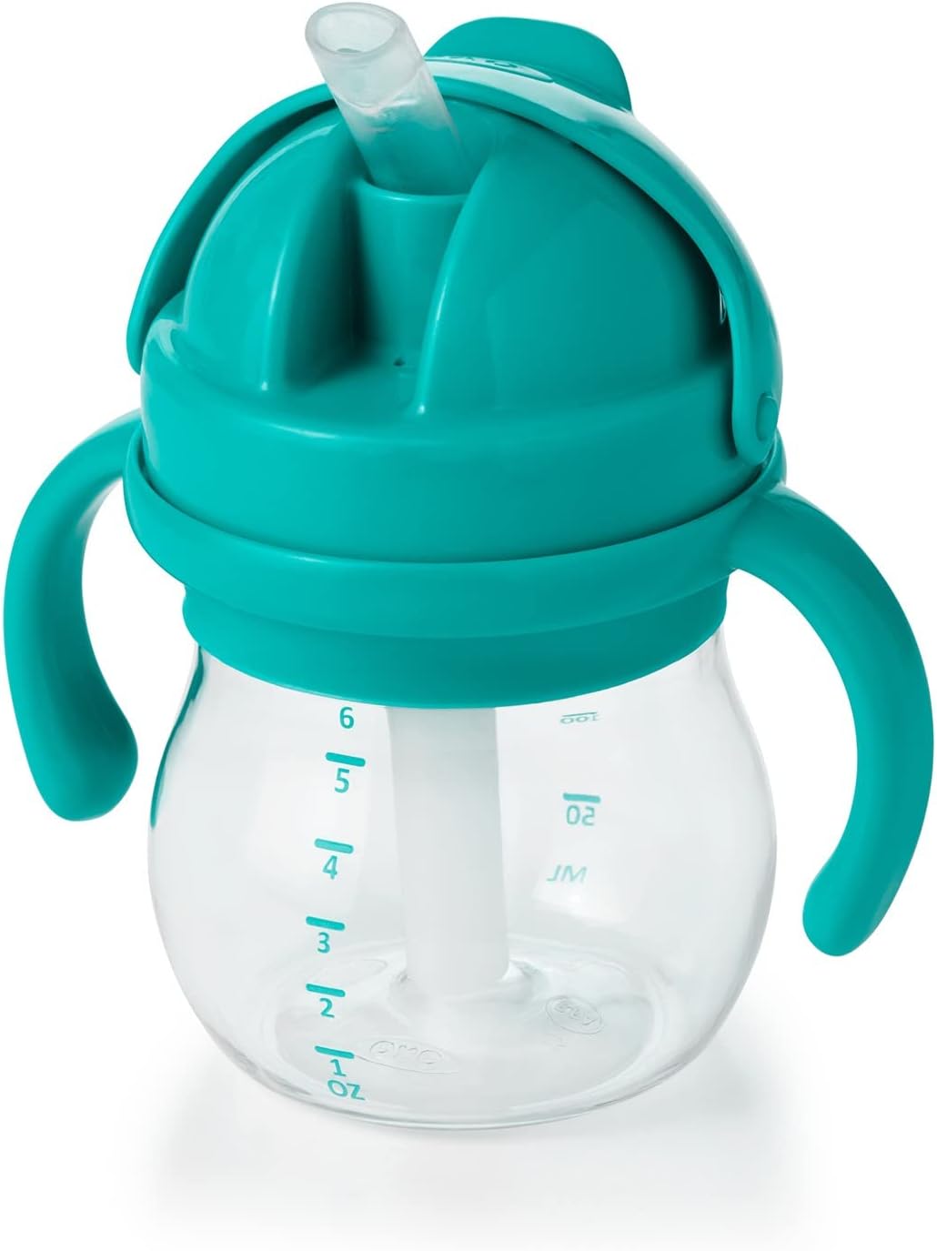 OXO Tot 6 Ounce Transitions Straw Cup with Removable Handles - Teal