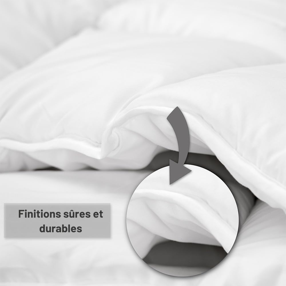 DECASATEXTIL Couette Bébé 100x130 cm | Idéale pour Lit Bébé 60x120 cm | Couette Enfant Blanche 400 GSM | Certifiée Oeko-TEX | Douce et Respirante