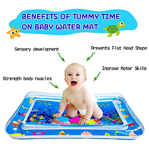 Image of Khasala Brothers Water Play Mat Toys for Baby, Non-Toxic Perfect Fun time Play Inflatable Water mat for Baby (Multicolor)