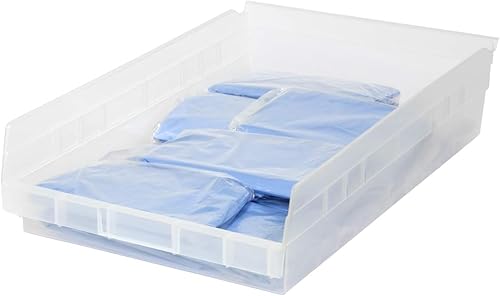 Miniatura 7 de Akro-Mils 30178 - Caja de plástico para estantes anidados, (18 x 11 x 4 pulgadas), transparente, (paquete de 12)