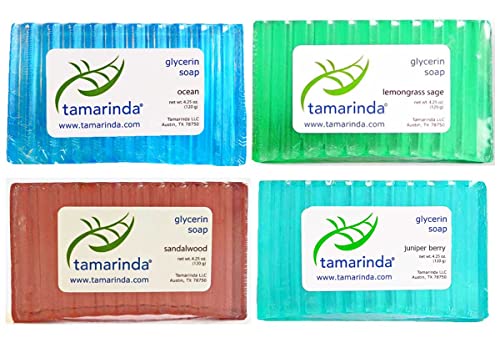 tamarinda Glycerin Soap - 4 Bar Mens Collection