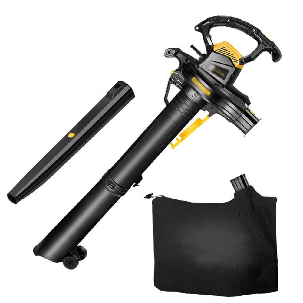 Poderoso Soplador de Hojascon Velocidad Variable,Soplador de Hojas Eléctrico con Cable y Triturador,Soplador/Aspiradora 2 en 1para Garaje Jardín y Patio