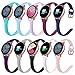 EnoYoo 10 Pack Bands Compatible with Samsung Galaxy Watch 4 40mm 44mm, Galaxy Watch 4 Classic 42mm 46mm, Galaxy Watch 5, Galaxy Watch 5 Pro, Galaxy Watch Active 2, 20mm Adjustable Silicone Sport Strap for Women Men, Small