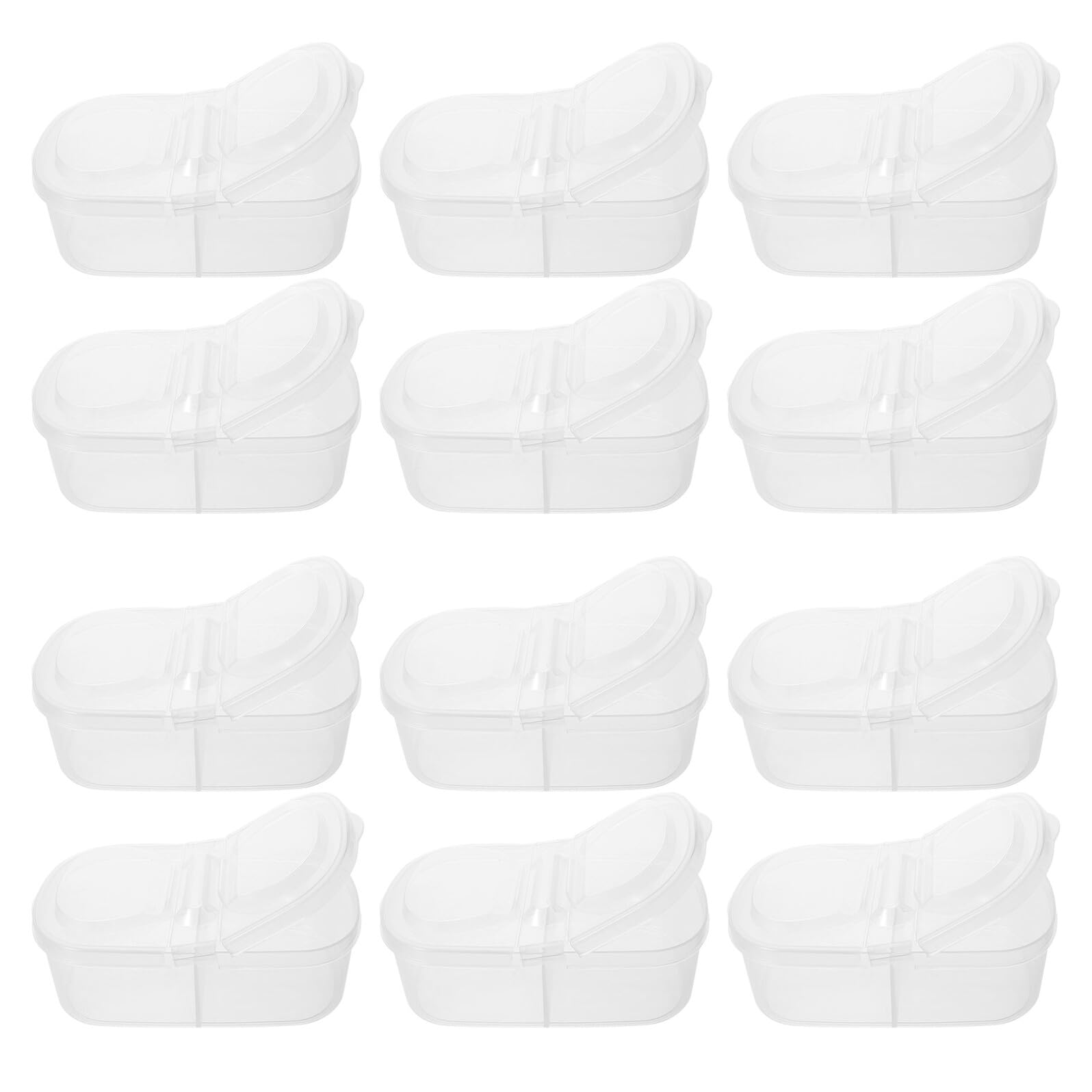 Boîte Alimentaire Double Compartiment 600ml Pp 12 Pièces