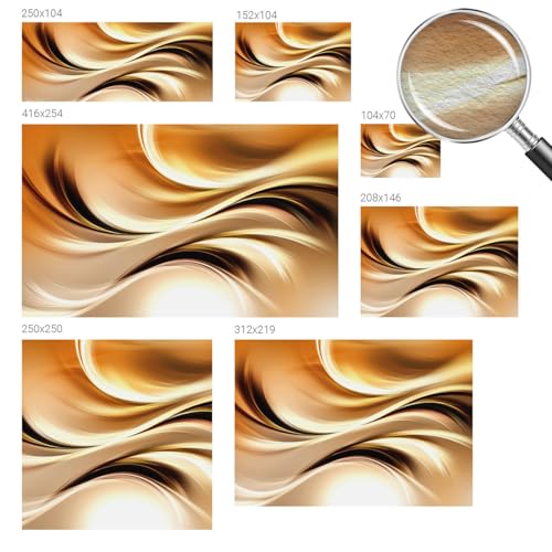 Papier peint intissé Tulup aux lignes de fluide avec impression de haute qualité durable - 6