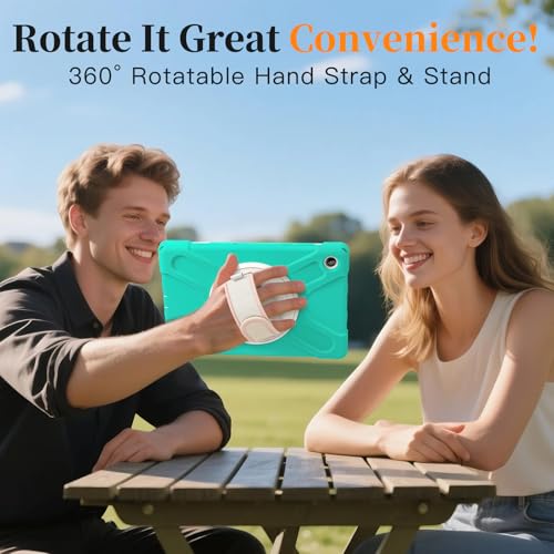 Coque antichoc Samsung Galaxy Tab A11 Plus verte anti-chute avec sangle SM-X230W - 7