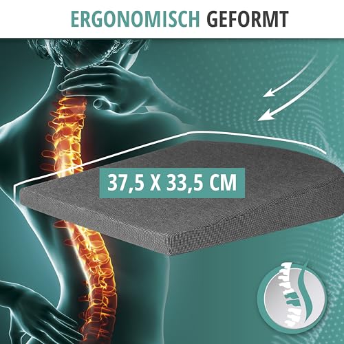 Cojín de cuña para coche Walser Joel negro de asiento ergonómico 5