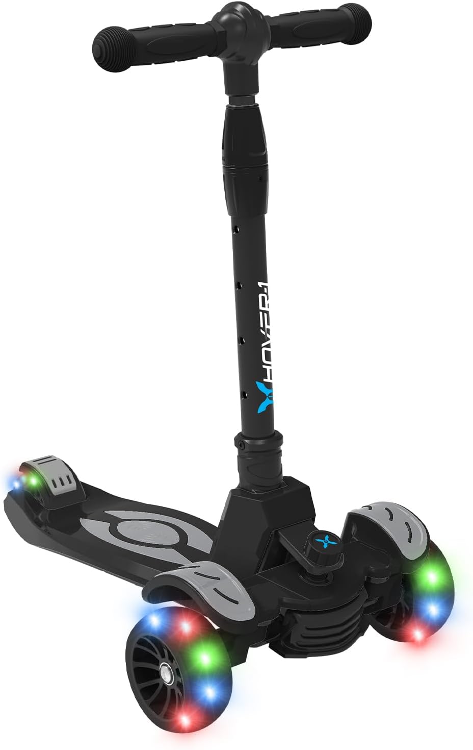 Hover-1 Vivid Folding Kick Scooter for Kids (5+ Year Old) | Features Lean-to-Turn Axle, Solid PU Tires & Slim-Design, 110 LB Max Load Capacity, Safe