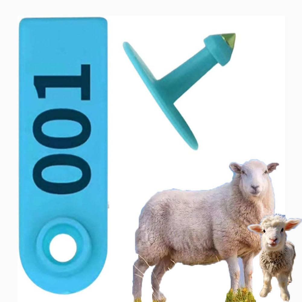 Marche auricolari per animali da reddito suini, ovini e bovini 001-100/101-200/201-300/301-400 marche auricolari digitali - per la gestione dell'allevamento (blu, giallo, rosso, verde,arancione, rosa)