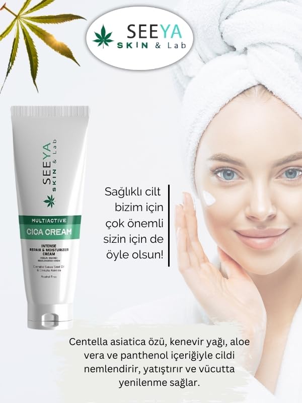 SEEYA Yoğun Onarıcı Yenileyici Ve Nemlendirici Cica Cream 50 Ml- Yaşlanma Karşıtı & Ton Eşitleyici Etkili