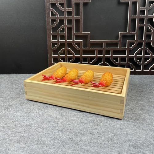 Bandeja rectangular de sushi de madera 20x15cm miniatura 6