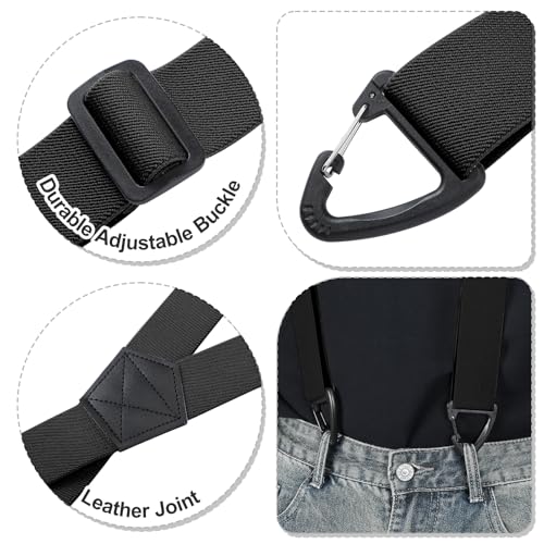 Sintege X Back Hidden Suspender 1.5 Inches Under Clothing Heavy Duty Work Suspenders for Men Women2