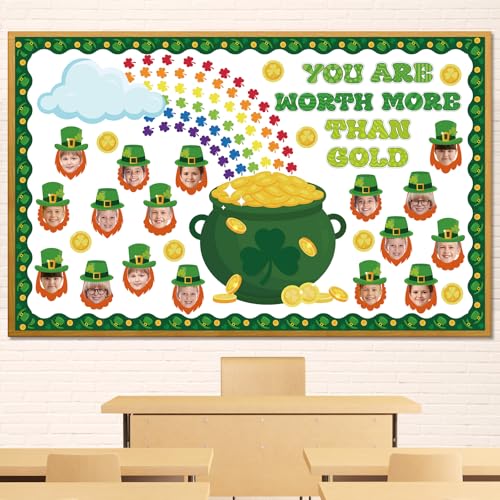 Tableaux d'affichage Saint-Patrick pour embellir une porte de salle de classe et de bureau