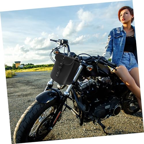 Bolsa de manillar para motocicleta de cuero PU Saddlebags para motocicleta eléctrica bolsa colgante miniatura 2