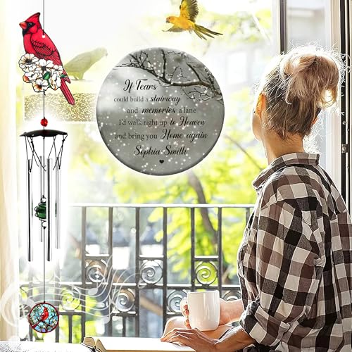 Image of ASTARIN Personalized Wind Chimes Outdoor Large Deep Tone,Large Customized Wind Chimes for Outside Tuned Relaxing Soothing Low Bass,Memorial Windchimes Sympathy