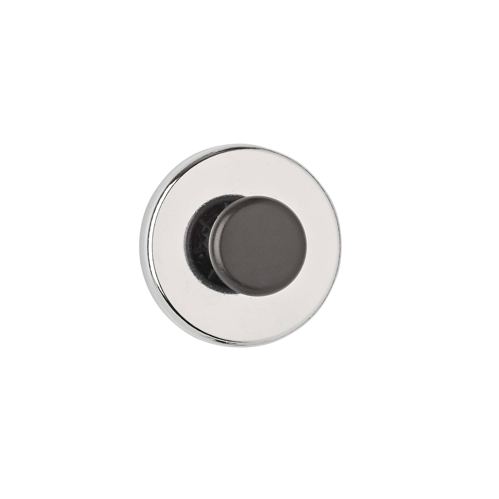 MAUL Silver Round Utility Magnet, 5.1 x 2.4 cm, Ferrite, 9 kg Pull Force, 1.6 cm Thick