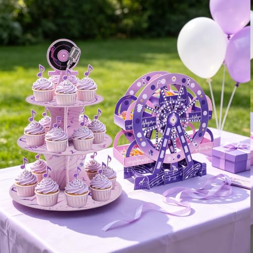 4 Sets Kpop Theme Ferris Wheel Centerpieces and Cupcake & Candy Stands by Suxzioec - Used condition - Image 6