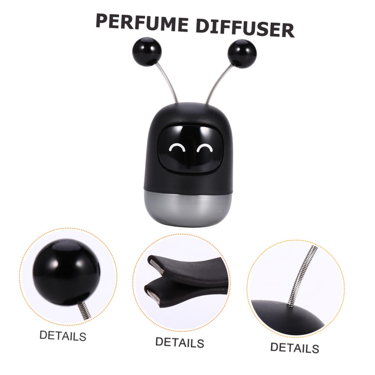 SOLUSTRE 3pezzi Diffusore Aromatico Clip Forma Di Robot Per Auto Decorazione e Profumo Per Ventilazione Fresco e Atmosfera Incantevole Facile Da Installare Con Ricariche Aromatiche