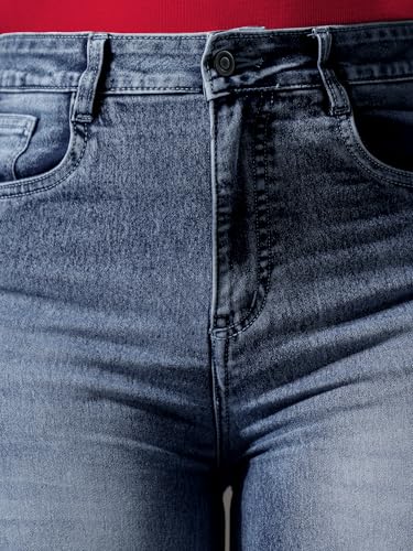 Image of Miss Chase A+ Women's Bootcut High Rise Regular Length Stretchable Denim Jeans