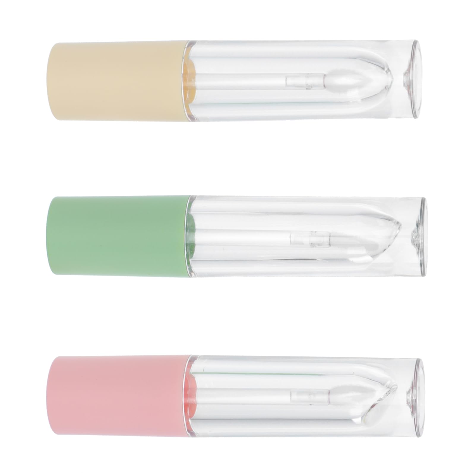 Beavorty Tubos de Brillo Labial Mini 3 Unidades Portátiles y Recargables para Mujeres. Usar en Cualquier Momento. Sin Ar
