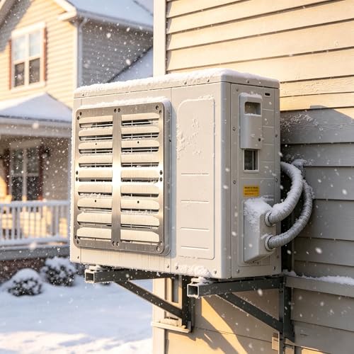 Mini Split Klimagerät Deflektor für Außengeräte, Anti- Direktschlag- Luftabweiser für Klimaanlagen Windleitblech Lüftungsschlitzabdeckung, Wechselstrom- Kondensator- Kompressor- Schutzzaun