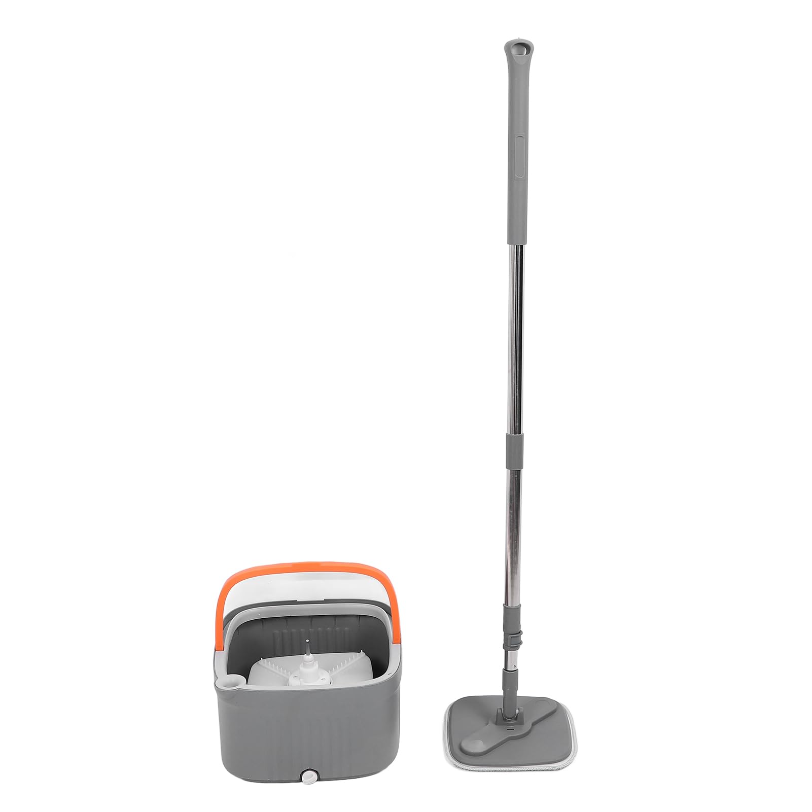 Juego de cubo de fregona con 2 piezas de tela giratoria de 360 grados, herramienta de fregona de microfibra seca y húmeda para uso doméstico
