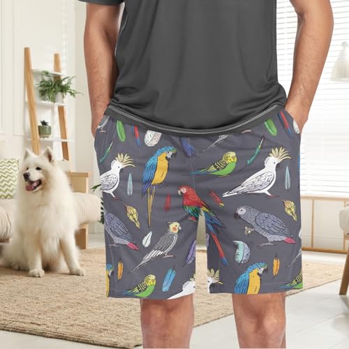visesunny Pajama Shorts Mens Lounge Sleep Shorts Pjs Bottoms Soft Pajama Pants with Pocket2