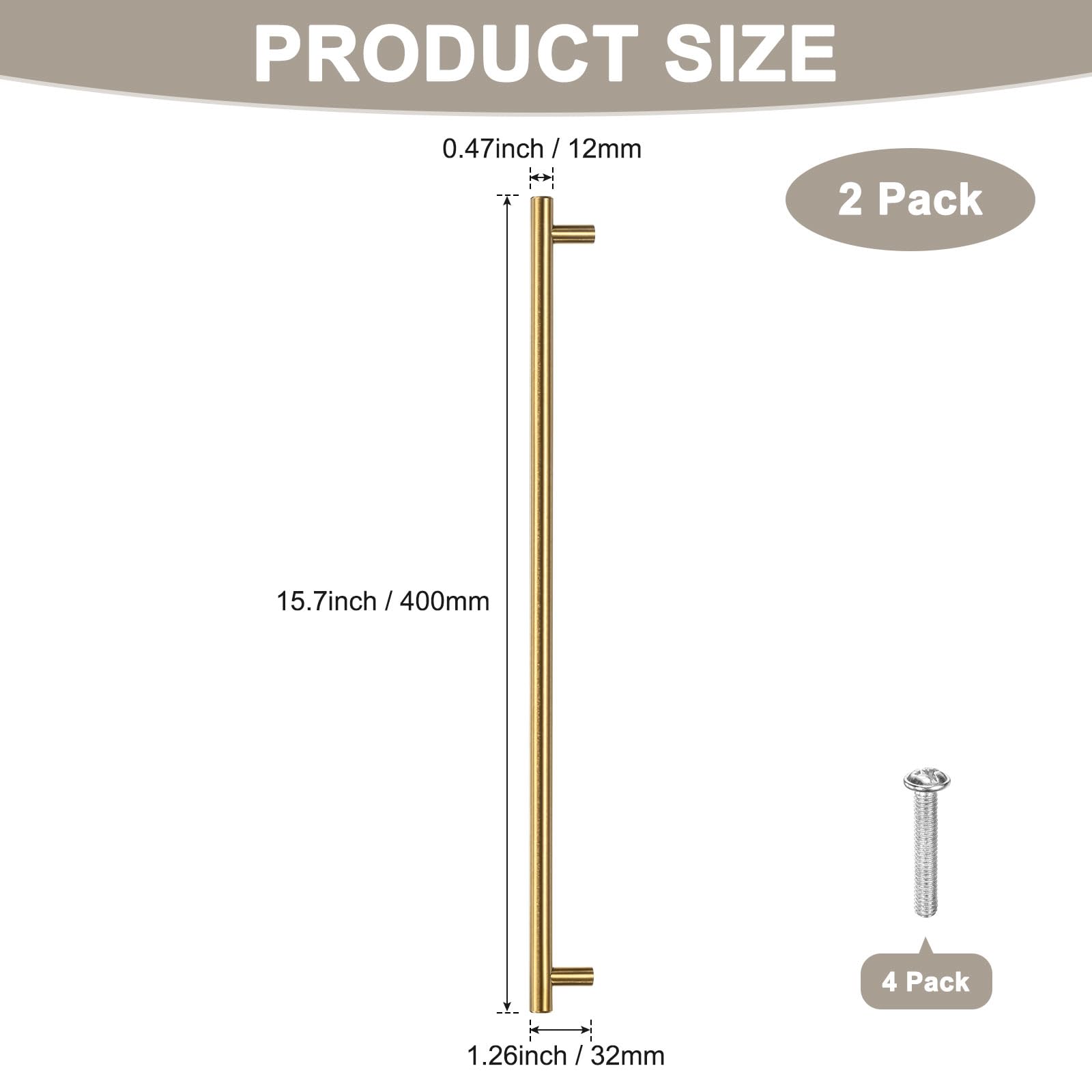 M METERXITY 2-Pack Cabinet Pulls Knobs - Image 3