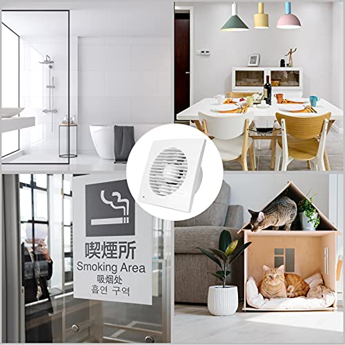 Hugoome Exhaust Fan, 12W Ventilation Extractor With Anti-Backflow Check Valve Ultra Thin, Window And Wall Mount Vent Fans For Kitchen Bathroom Greenhouse Garage (4 Inch / 110V) Thin Fan #TOP3