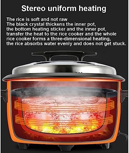 18L Commercial Rice Cooker - Large Capacity Non-Stick Pan for Hotels, Restaurants, Canteens & Schools - Efficient Rice Cooking for High Demand Environments