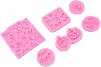 Molde de bolo, 6 peças de molde de silicone de Halloween 3D molde de abóbora molde de abóbora fantasma de abóbora morcego de silicone para decoração de bolos decoração de cupcake doce faça você mesmo