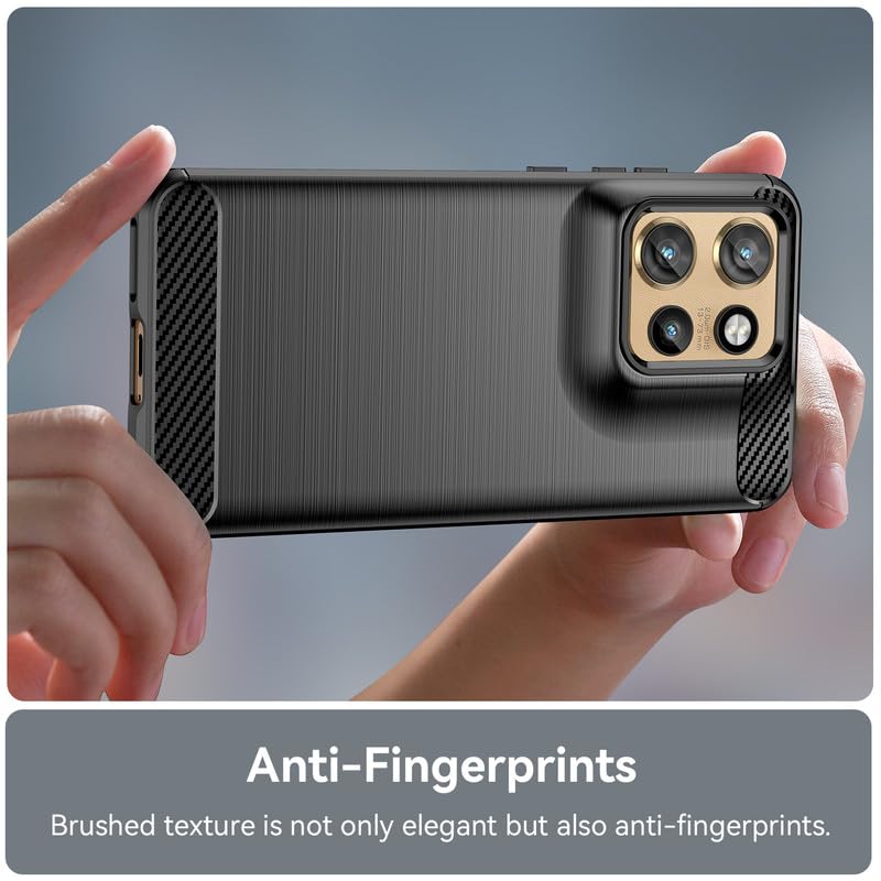 Image of Hybrid Carbon Fiber Back Case for Moto Edge 50 Neo (Black)