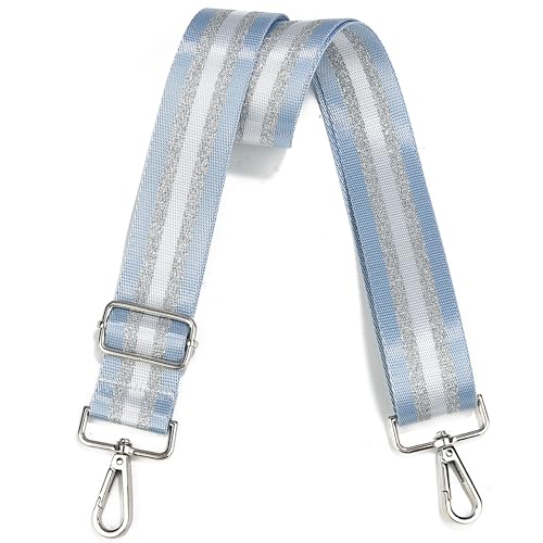 Purse Strap Silver Hardware Wide Bag Straps Replacement Crossbody Adjustable Shoulder Strap for Purses